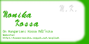 monika kossa business card